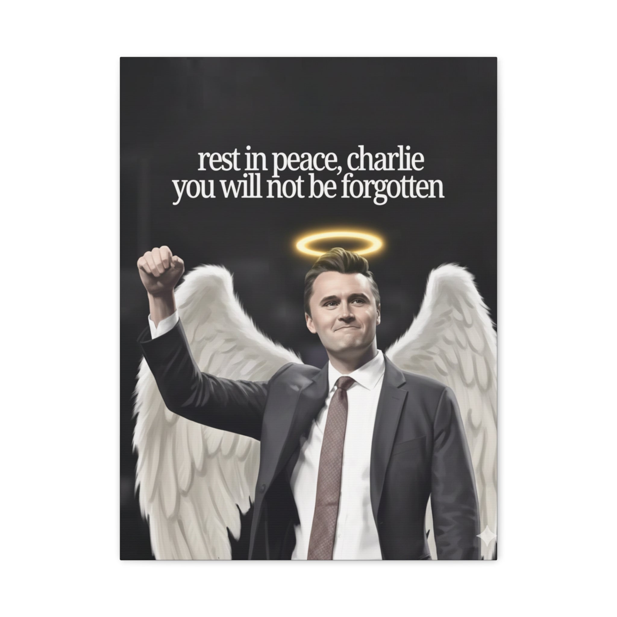 Memorial Canvas Print, Rest in Peace Charlie, Tribute Wall Art, Remembrance Decor, Lost Loved One Keepsake, Personalized Tribute