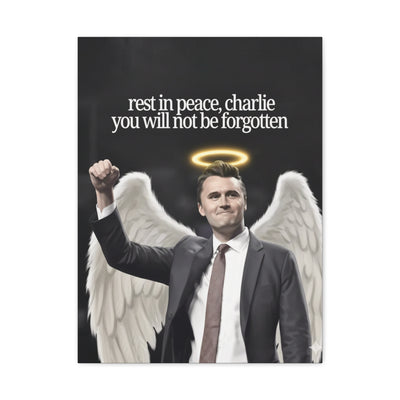 Memorial Canvas Print, Rest in Peace Charlie, Tribute Wall Art, Remembrance Decor, Lost Loved One Keepsake, Personalized Tribute